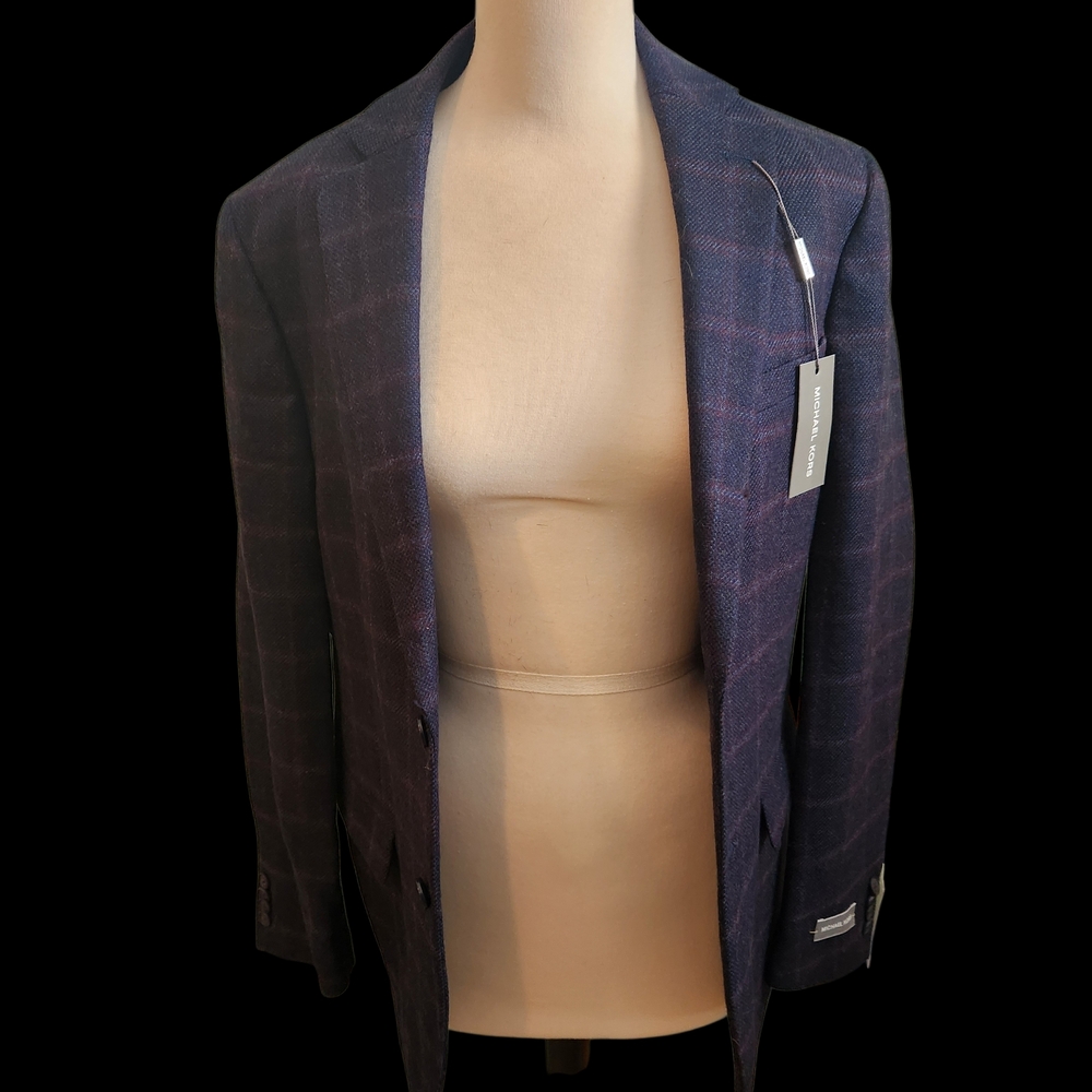 Michael Kors Wool Plaid Blazer - Picture 2 of 8